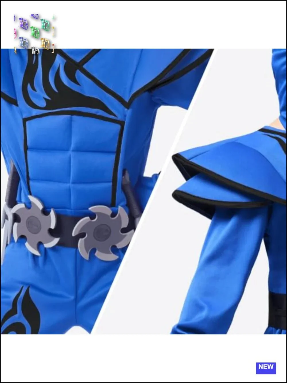 Kids Halloween Ninja Costume with Hood Mask Belt Gloves Foam Daggers